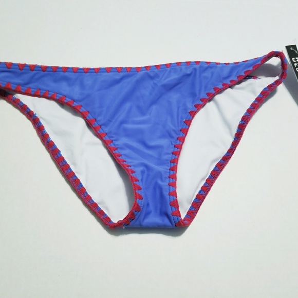 Design Lab Lord&Taylor blue/red bikini bttm XL NWT - Picture 3 of 5